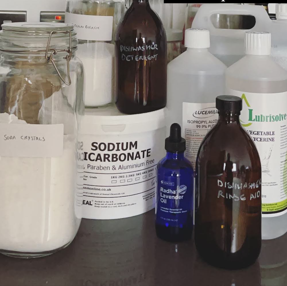 Ingredients for my self-mixed cleaning products