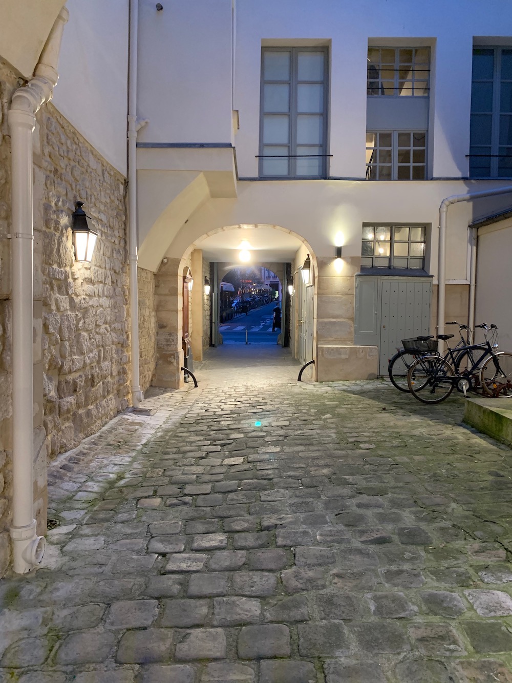 a parisian gallery entrance