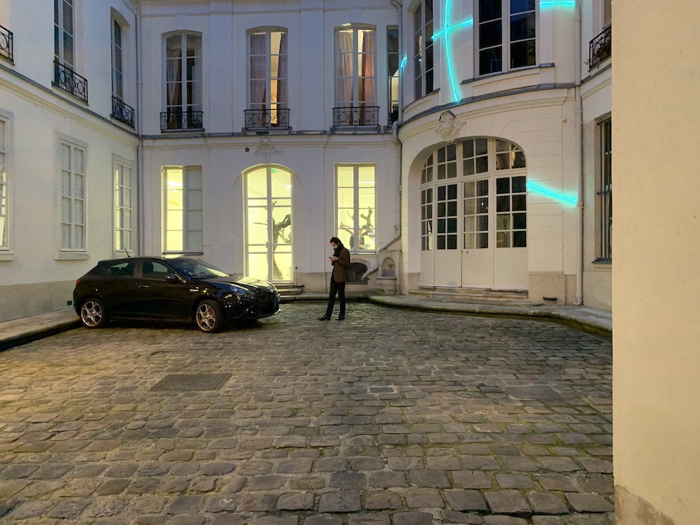 a parisian gallery entrance