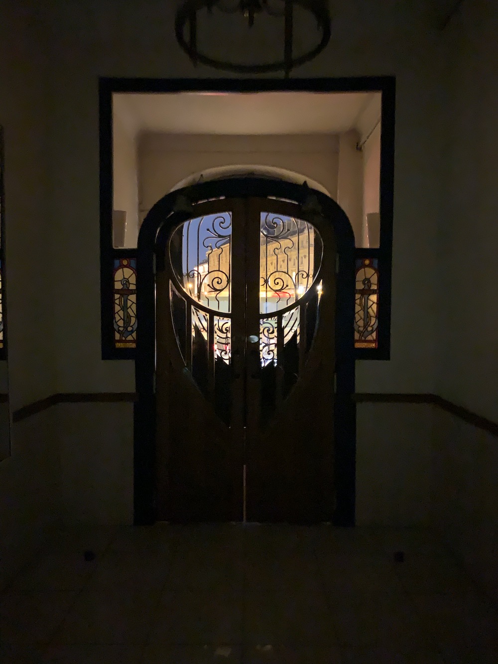 a parisian gallery entrance