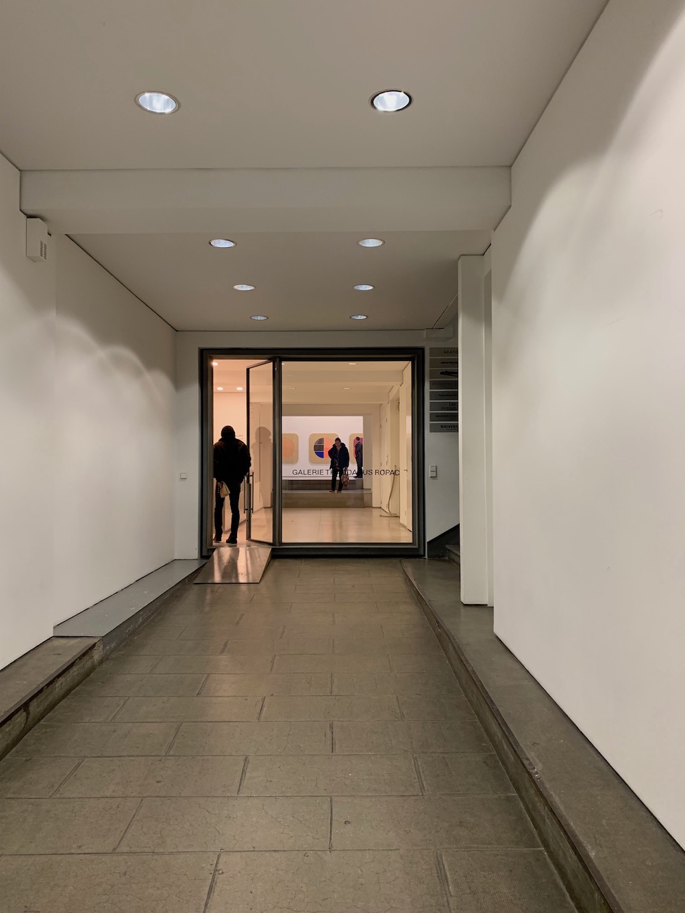 a parisian gallery entrance