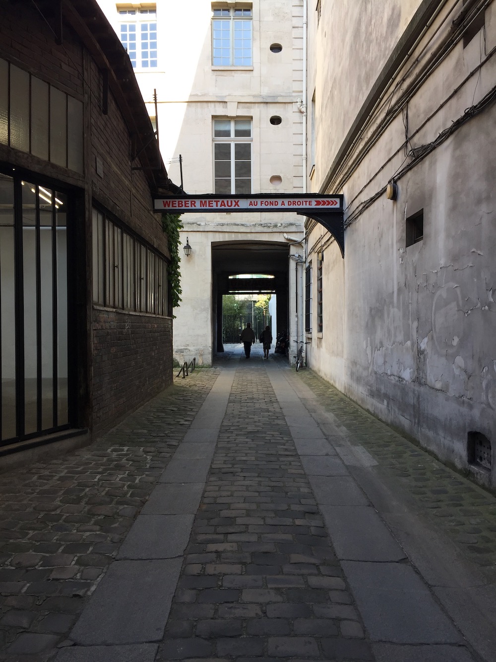 a parisian gallery entrance